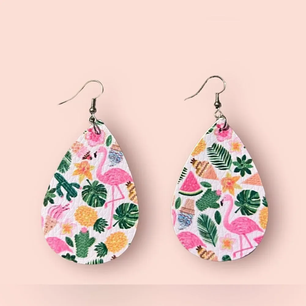 3/ $15 Brand New Faux Leather Earrings